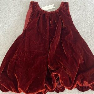 Velvet Sleeveless Top in Rich Red